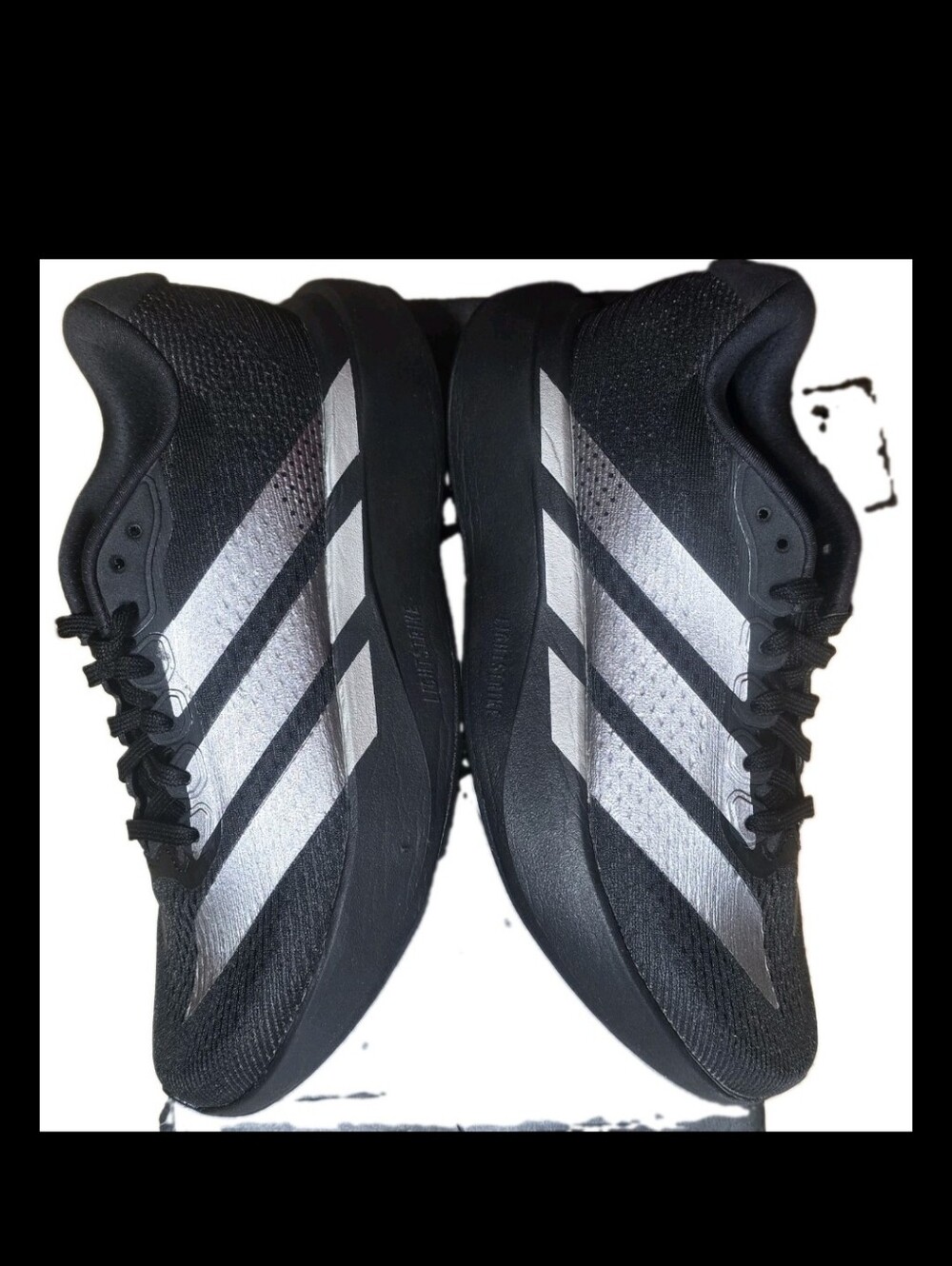 Adsize 7 Adizero Pacer KZ8979 Core Black Iron Metallic Women's - Picture 2 of 11